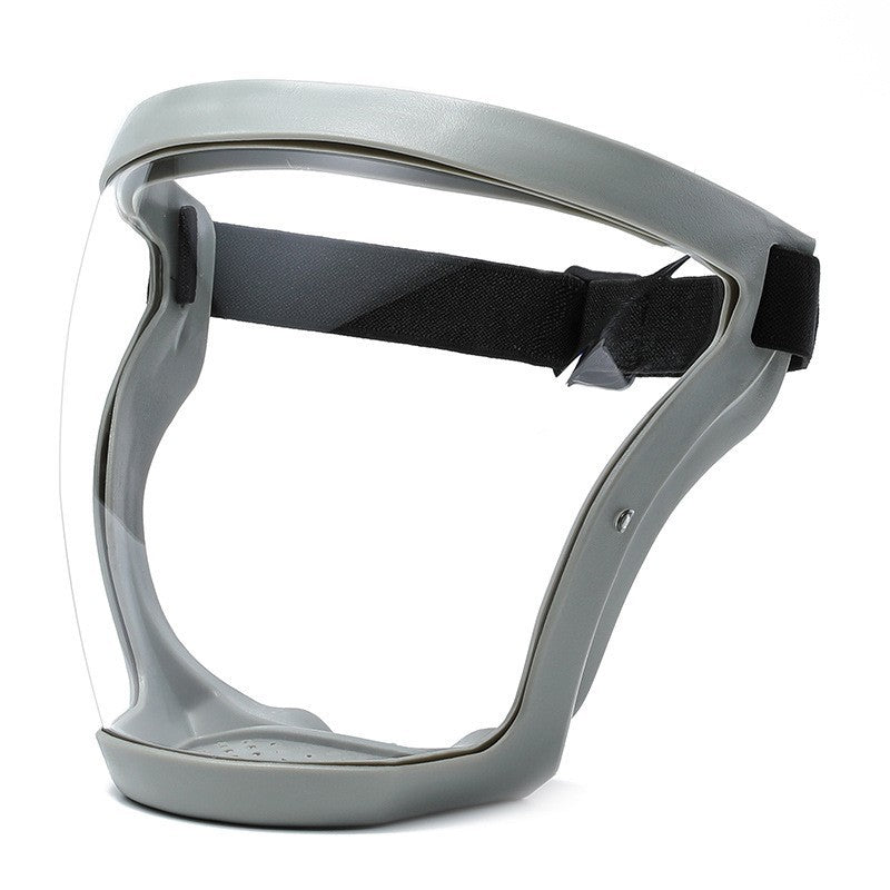 Full-Face Clear Protective Shield – Wide-View Adjustable Face Barrier