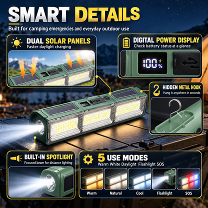 Solar Multi-Functional Emergency Camping Light & Power Bank ☀️