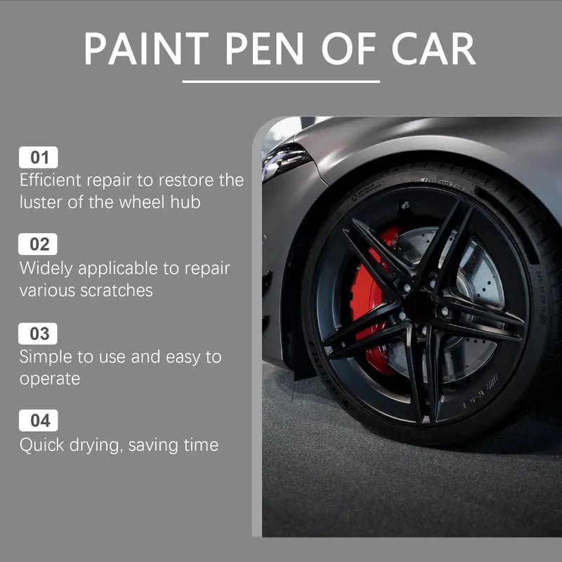 🚀 Professional Wheel Scratch Repair Pen (Instant Curb Rash Eraser)