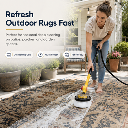 All-in-One Water-Fed Scrub Brush (Cars, Rugs, Patios & Decks)