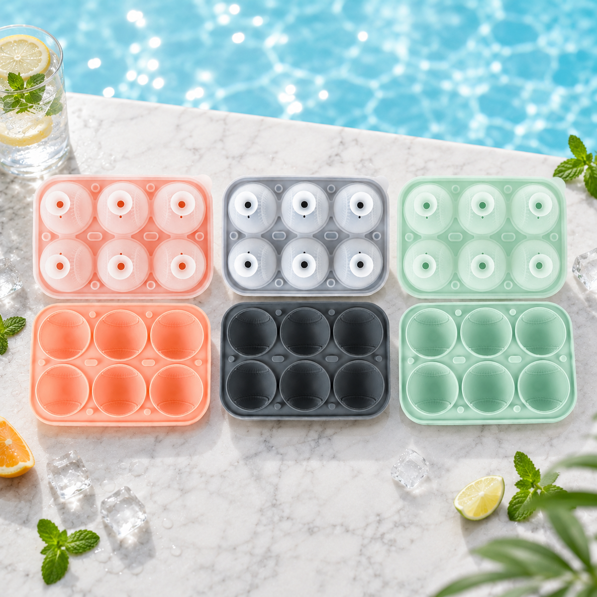 🍹 Cool Your Drinks! 3D Sports Ball Ice Mold