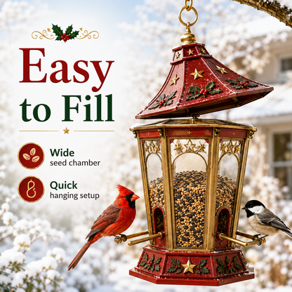 ⛄ Festive Christmas Hanging Bird Feeders – Weatherproof Wild Bird Care for Garden & Patio 🌲✨