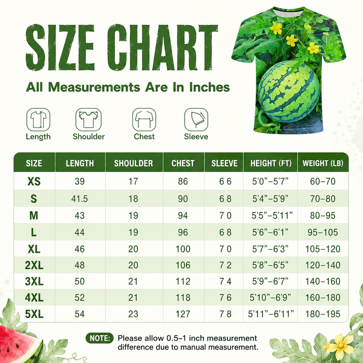 🍉 Summer Vibe 3D Watermelon Patch Graphic Tee