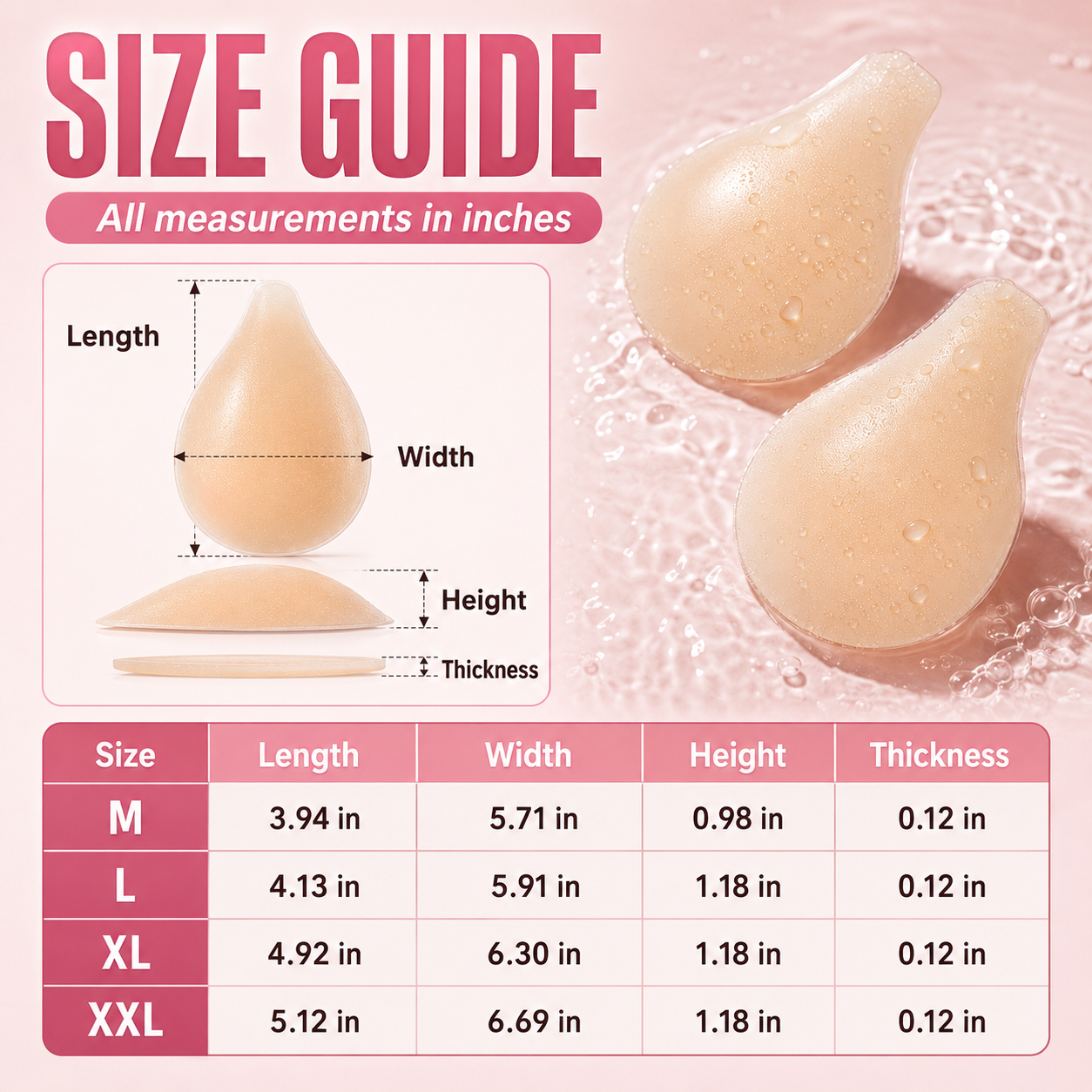 ✨ Natural Lift Invisible Breast Covers | Seamless & Reusable Nipple Pasties