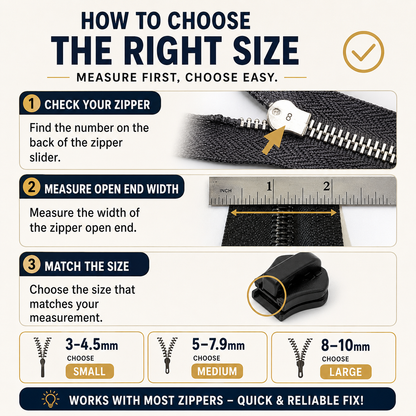 Universal Detachable Zipper Repair Kit – Fix Broken Zippers in Seconds! 🛠️