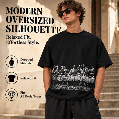 Vintage Last Supper Heavyweight Oversized T-Shirt 🏛️