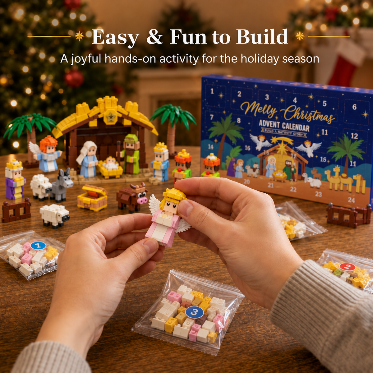 🎄24-Day Christmas Building Block Advent Calendar🎅