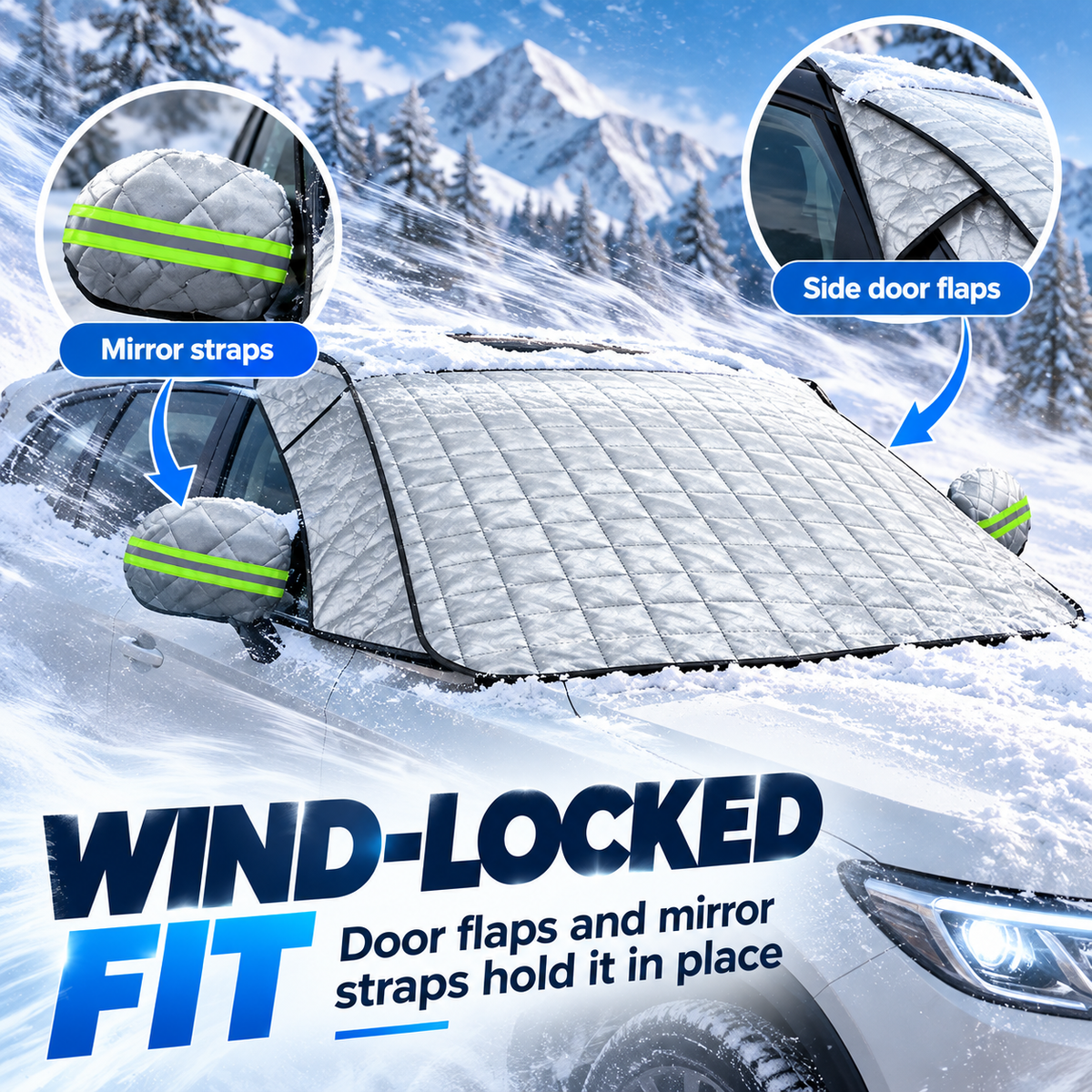 ❄️ All-Weather Half Car Cover & Frost Protector