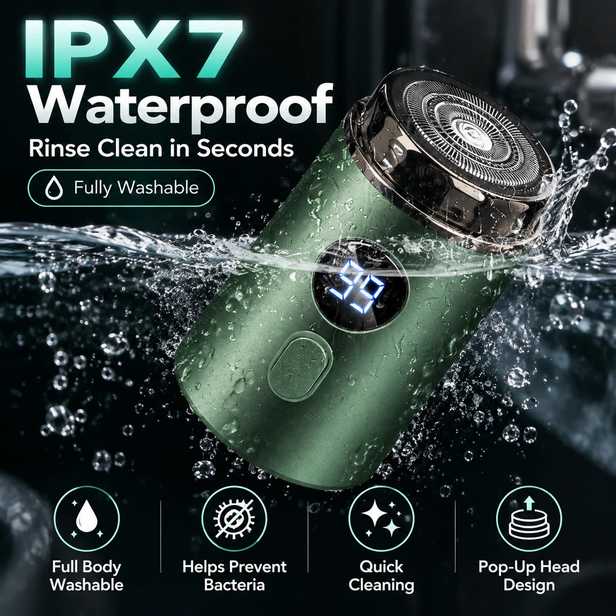 Mini Pocket Electric Shaver with Smart LED Display 🪒