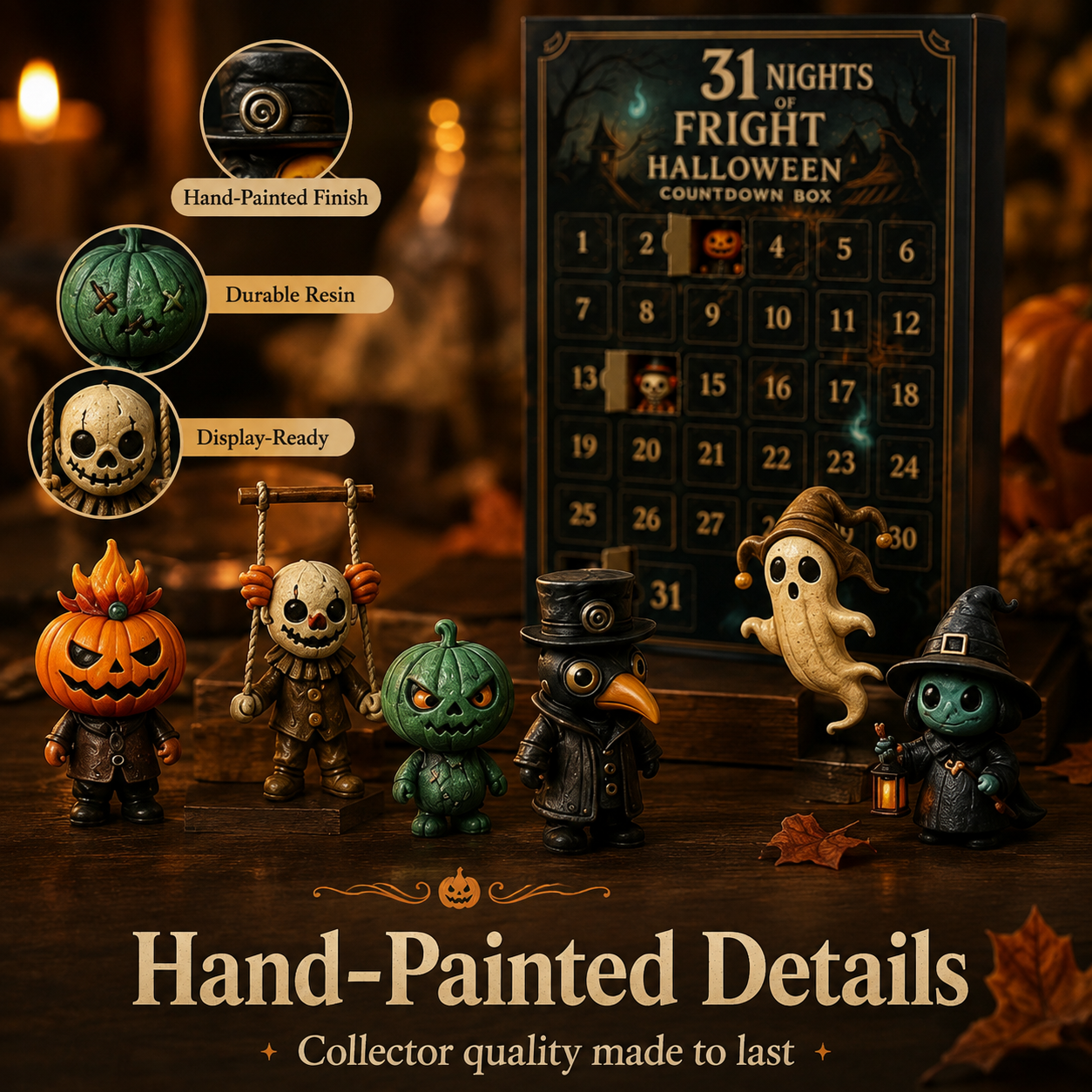 31 Nights of Fright Halloween Countdown Advent Calendar Box 🕷️✨