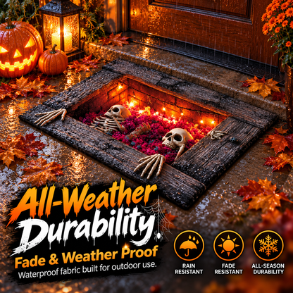 Halloween 3D Pit Illusion Welcome Mat - Non-Slip Horror Door Mat 🎃