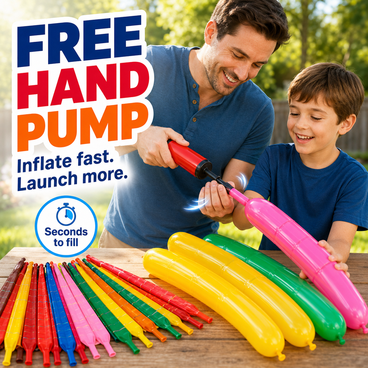 🚀 Screaming Rocket Balloons Pack with Pump