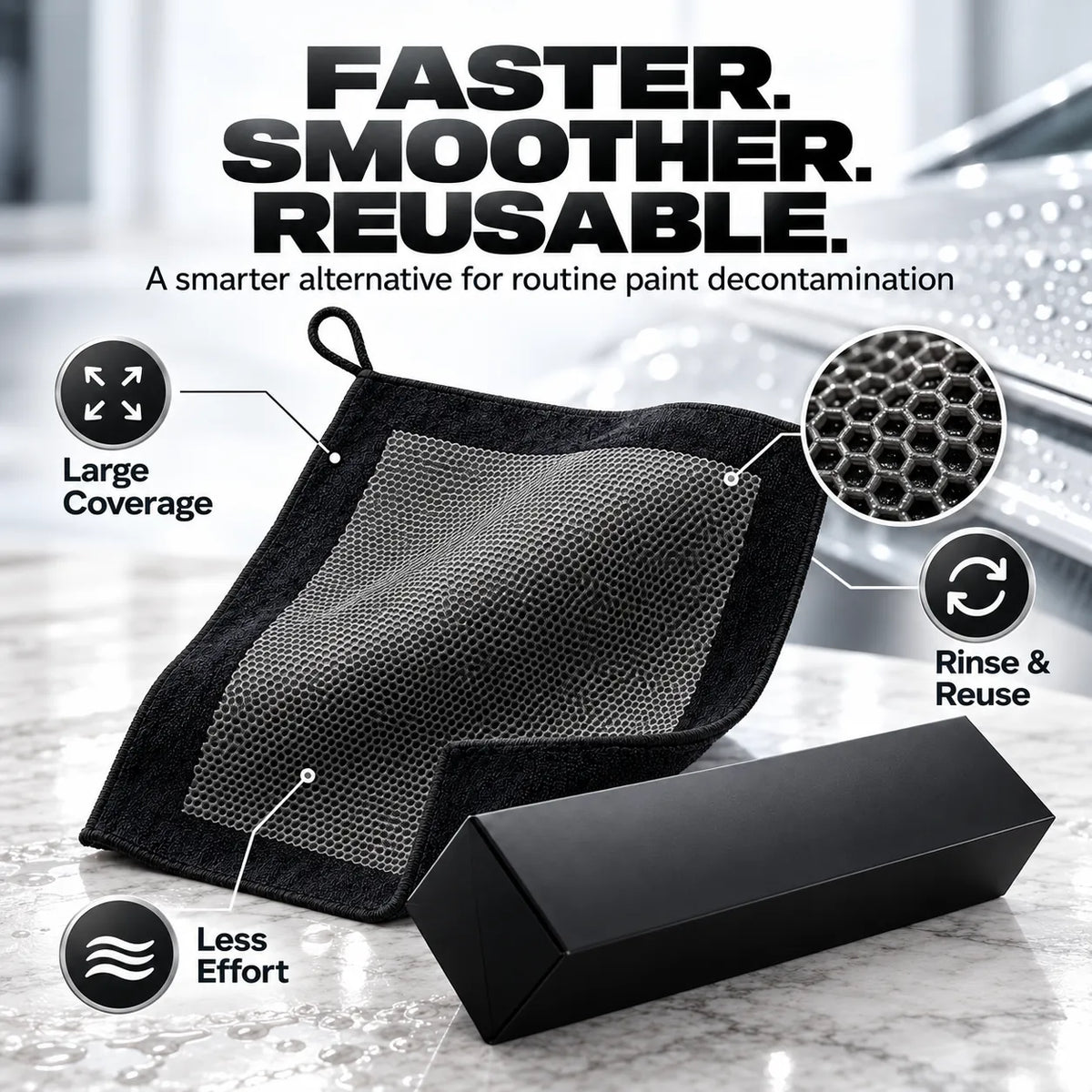 🚗 Synthetic Clay Towel – Deep Clean Car Paint & Remove Contaminants