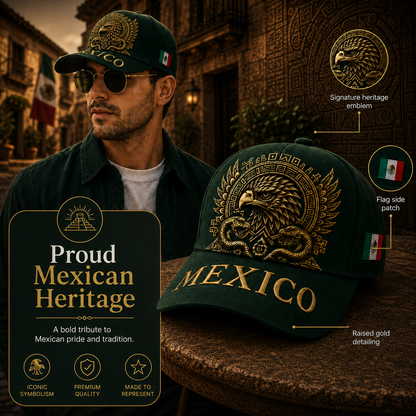 Mexico Aztec Eagle 3D Cap🧢