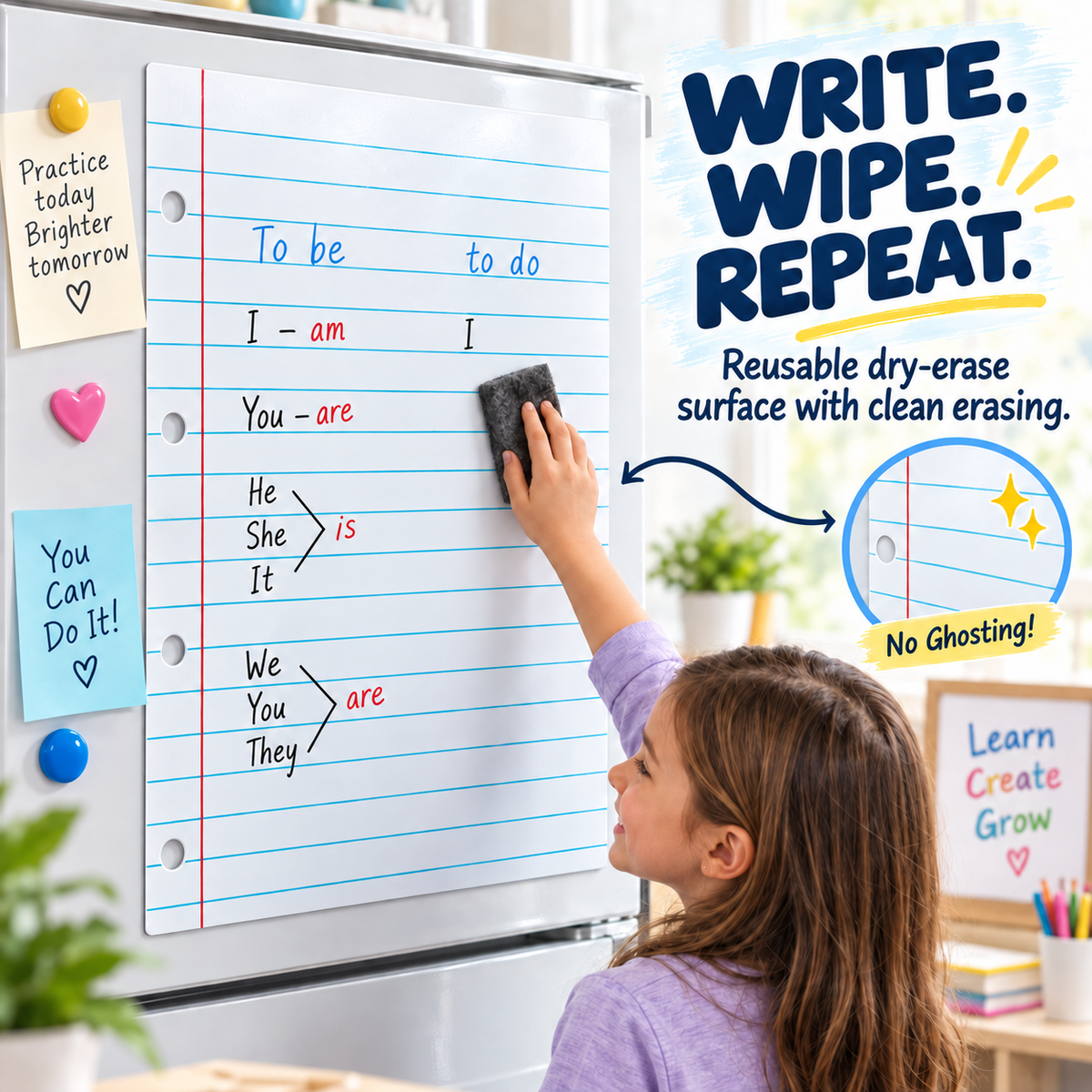Flexible Magnetic Lined Paper Whiteboard with Dry-Erase Surface 🎯💡