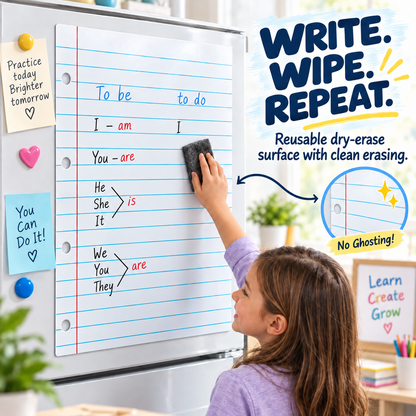 Flexible Magnetic Lined Paper Whiteboard with Dry-Erase Surface 🎯💡