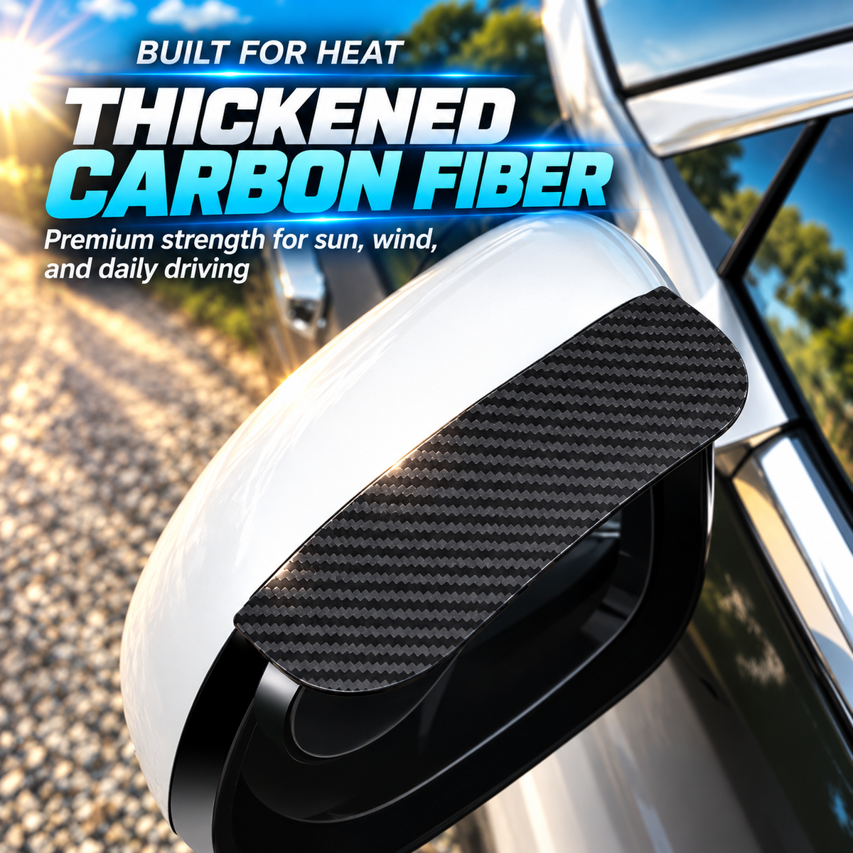 2-Pack Anti-Rain Rearview Mirror Visor & Convex Blind Spot Mirror🌧️