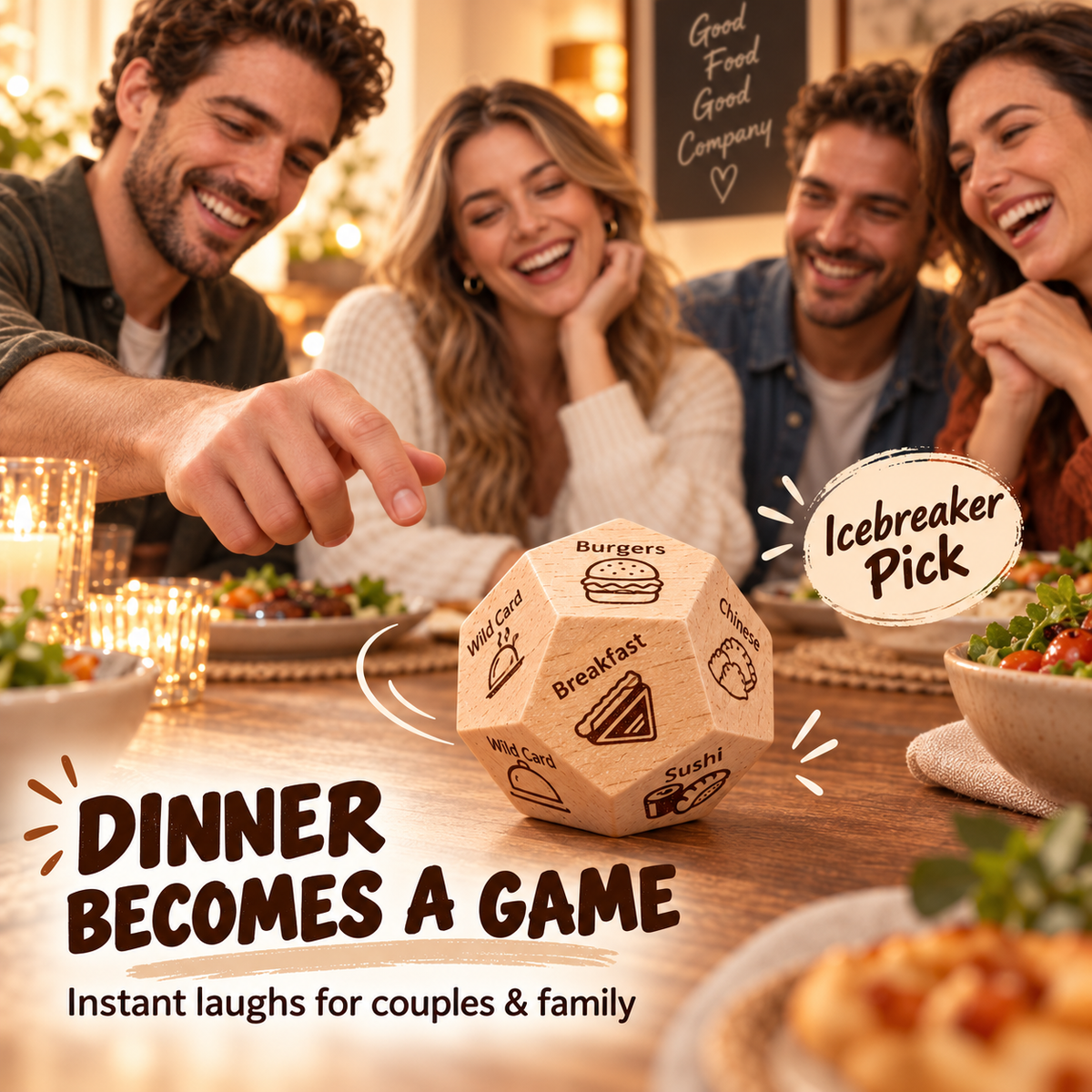 Ultimate Food Decision Dice – Stop the "What to Eat?" Debate! 🎲
