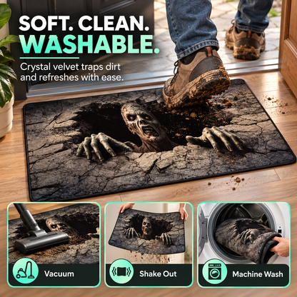 Optical Illusion Vortex & Trapdoor Doormat – Non-Slip Flannel Floor Mat 🌀