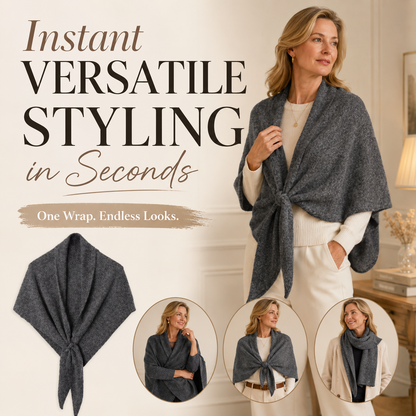 ❄️ Chic Solid Color Triangular Cape Scarf – Versatile Winter Essential