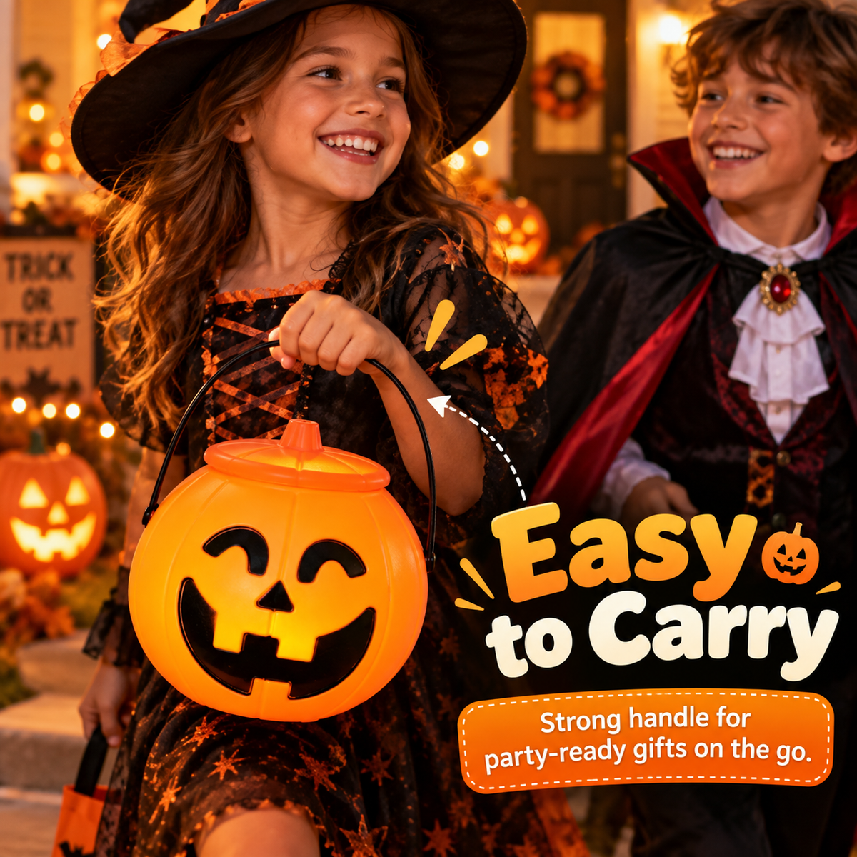 Halloween Pumpkin Toy & Gift Bucket | Festive Surprise Container 🎃
