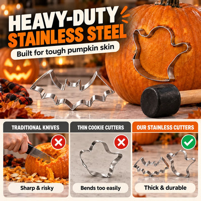 Halloween Pumpkin Carving Hammer & Cutter Kit (2-Pack) 🎃⚡