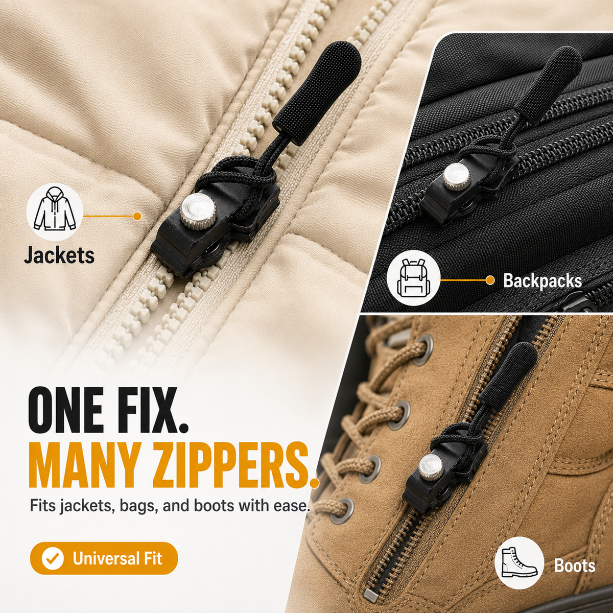 Universal Detachable Zipper Repair Kit – Fix Broken Zippers in Seconds! 🛠️