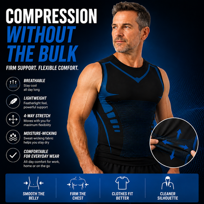 🔥 InstaShape Men's Body Shaper Shirt