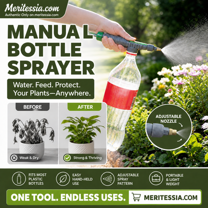 🌿 Save 50%! Adjustable Pressure Bottle Sprayer – Universal Fit for Standard Beverage Bottles