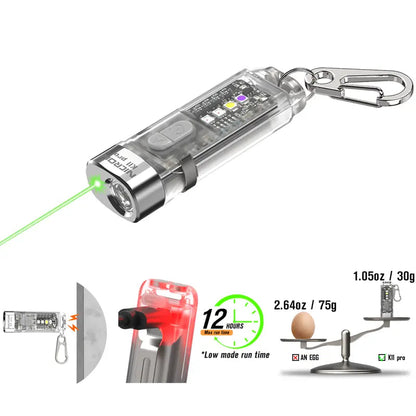 🔦 Nicron K11 Pro EDC Keychain Flashlight – 550 Lumens Magnetic Work Light ⚡