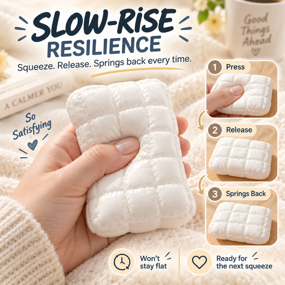 Mini Down Pillow Sensory Squishy Toy ☁️
