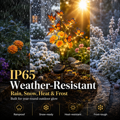 🦋 Enchanted Solar Marigold Butterfly Garden Lights ✨
