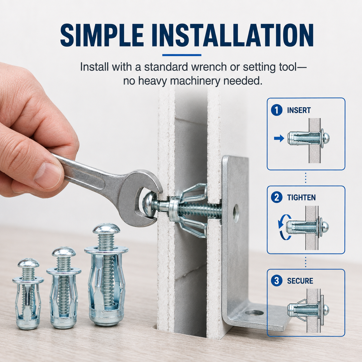 🔩 Heavy-Duty Jack Nut Expansion Anchors for Thin & Hollow Materials