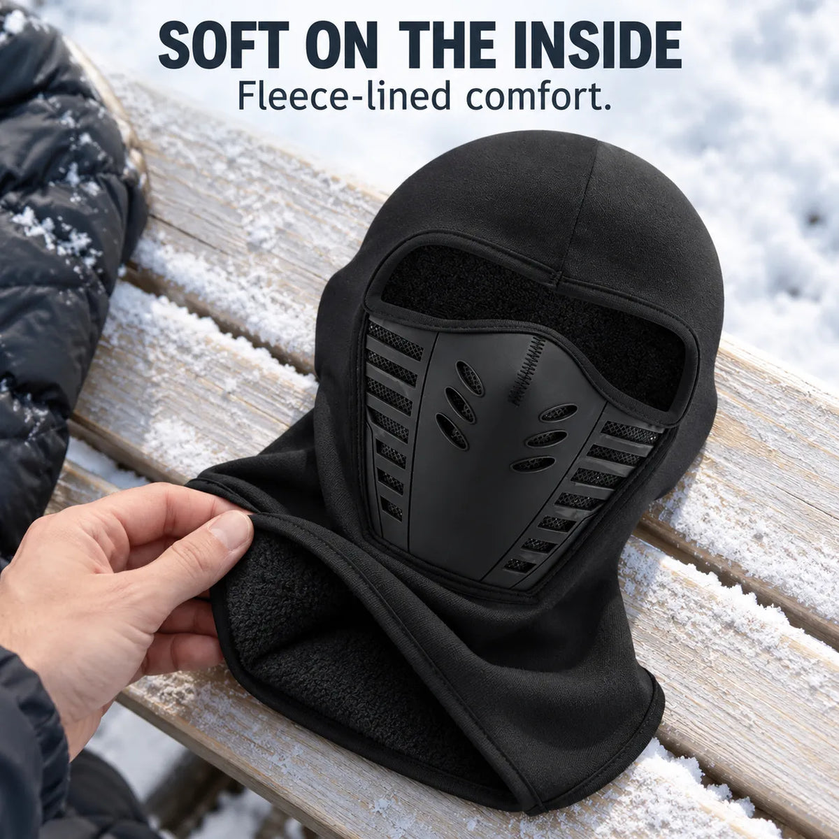 ❄️ Winter Fleece Balaclava with 3D Face Panel | Full Head, Face & Neck Coverage 🏔️