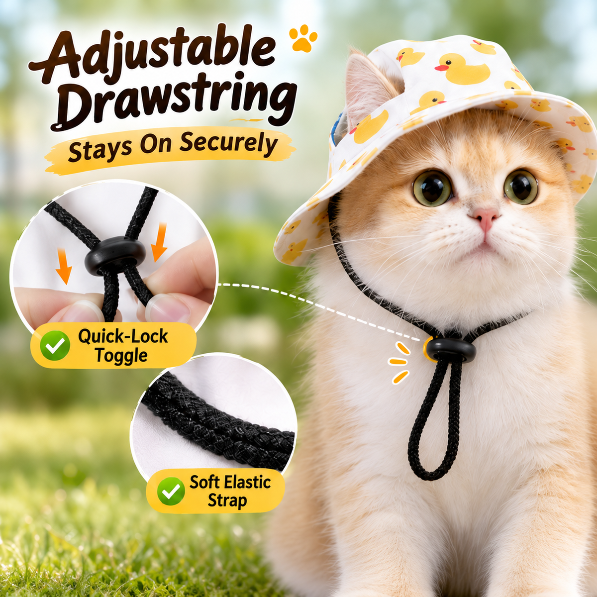 ☀️ Cute Pet Sun Hat with Ear Holes - Adjustable Cap for Dogs & Cats 🐾