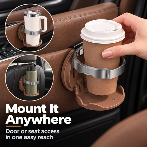 Multi-Functional Foldable Car Cup & Drink Holder 🚗☕