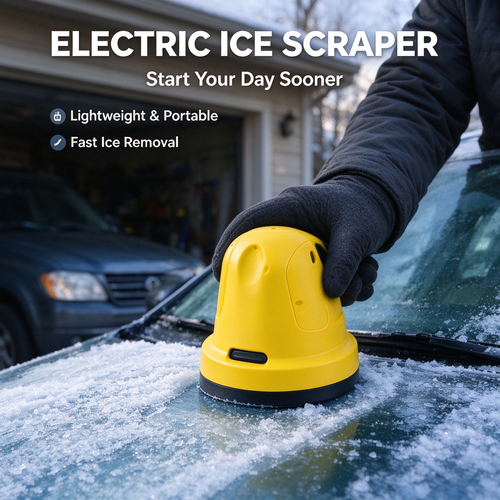 ❄️ USB Rechargeable Electric Ice Scraper – Easier Ice Removal for Car Windshields 🚗