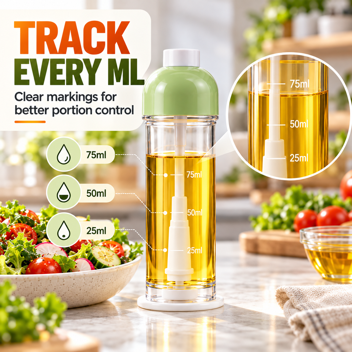🌿 2-in-1 Nano Oil Sprayer & Dispenser for Healthy Cooking 🥗