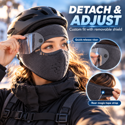 Windproof Fleece Full Face Shield & Anti-Fog Riding Mask