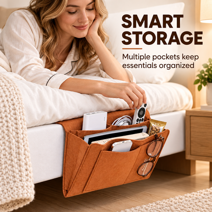 Cozy Felt Nightstand Organizer & Sofa Armrest Storage Bag 🏡
