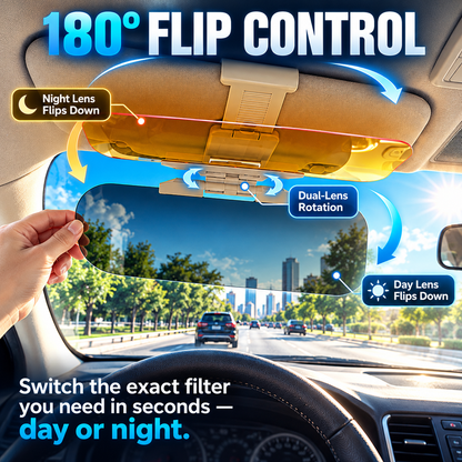 🕶️ Universal 2-in-1 Anti-Glare Car Sun Visor