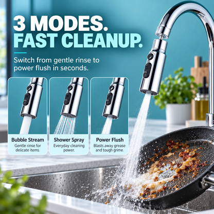 💧 360° Rotating Anti-Splash Universal Faucet Sprayer Head