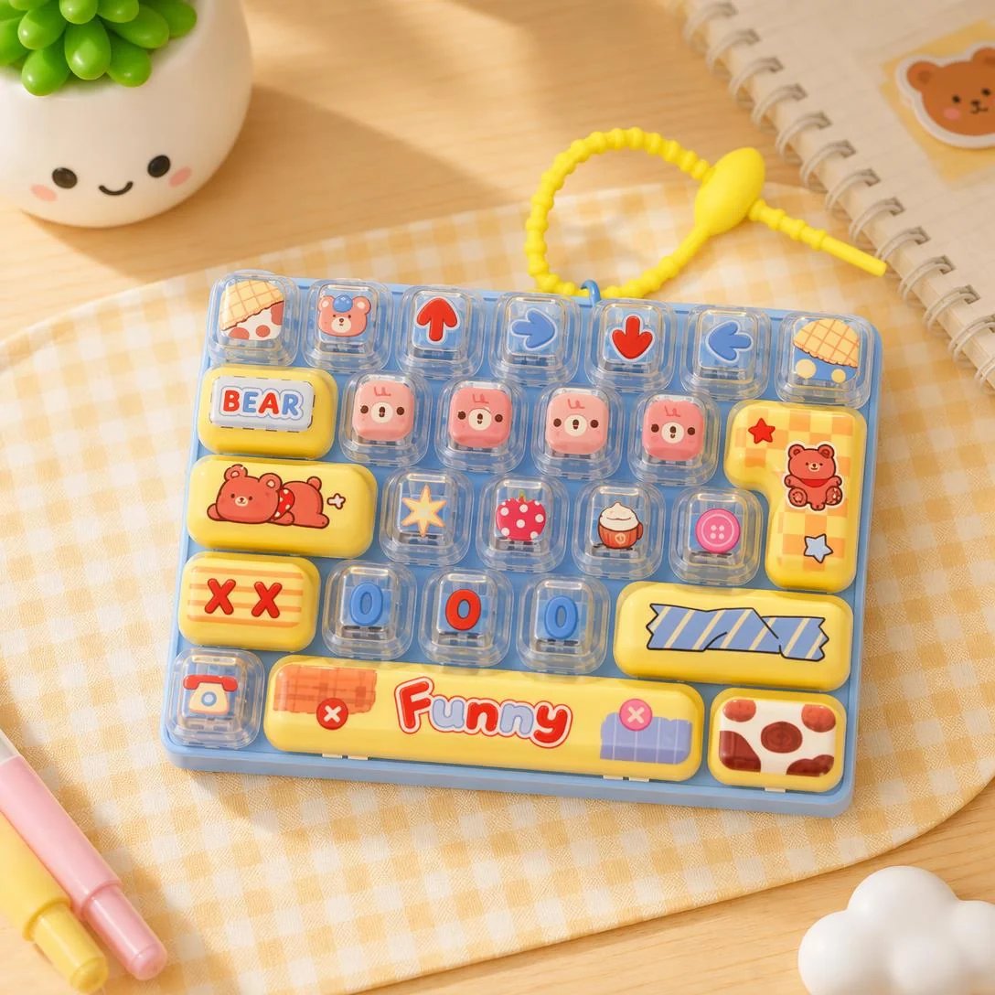 🐱26-Key Mini Fidget Keyboard Keychain