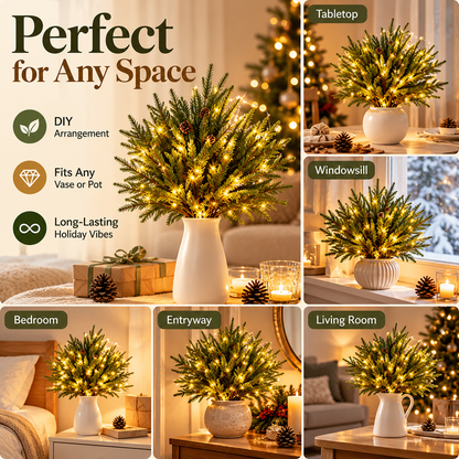 🎄 Artificial Pine Branches – DIY Christmas Greenery & Holiday Decor