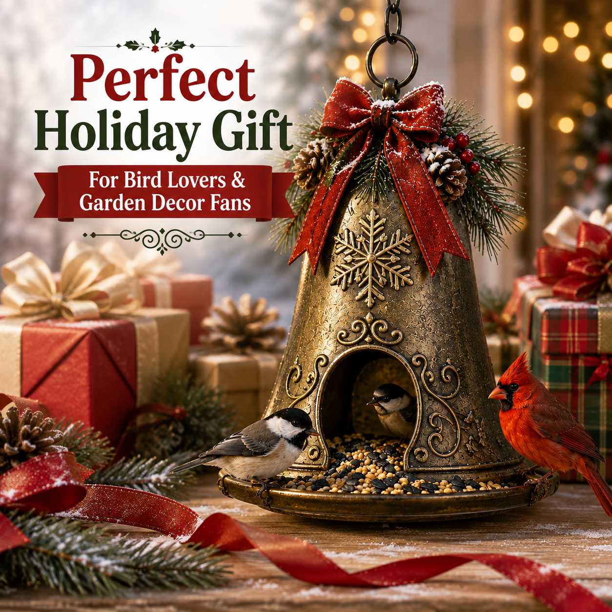 ⛄ Festive Christmas Hanging Bird Feeders – Weatherproof Wild Bird Care for Garden & Patio 🌲✨