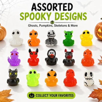 🎃 Spooky & Cute: Glow-in-the-Dark Halloween Mini Resin Ducks 👻