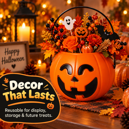Halloween Pumpkin Toy & Gift Bucket | Festive Surprise Container 🎃
