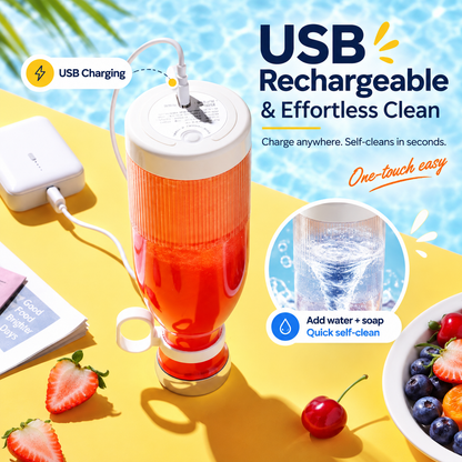 Mini Portable USB Juicer Bottle & Smoothie Cup 🌿💖