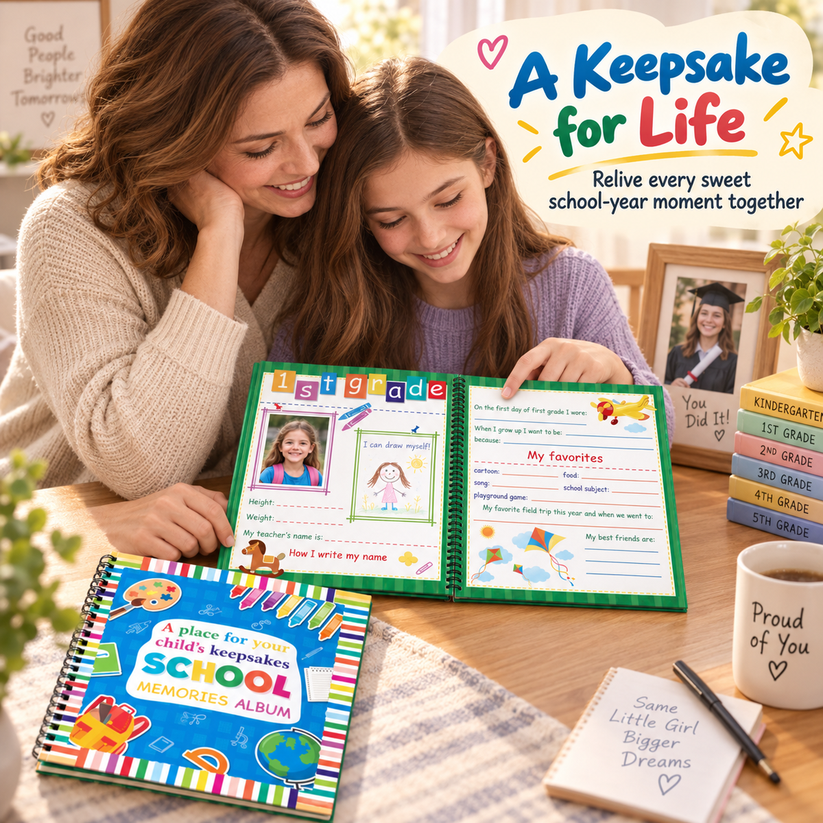 "Capture Every School Year: The Ultimate Kids Memory & Keepsake Book 📖"