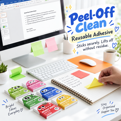 ✨ Glitter Transparent Pull-Out Sticky Notes & Aesthetic Memo Pads